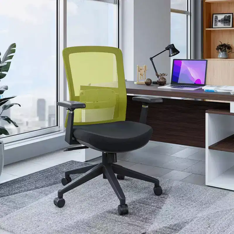 Ingram Ergonomic Desk Chair, Adjustable Height Swivel Task Chair with Back Support & Tilt, Comfortable 8-Hour Computer Chair for Office