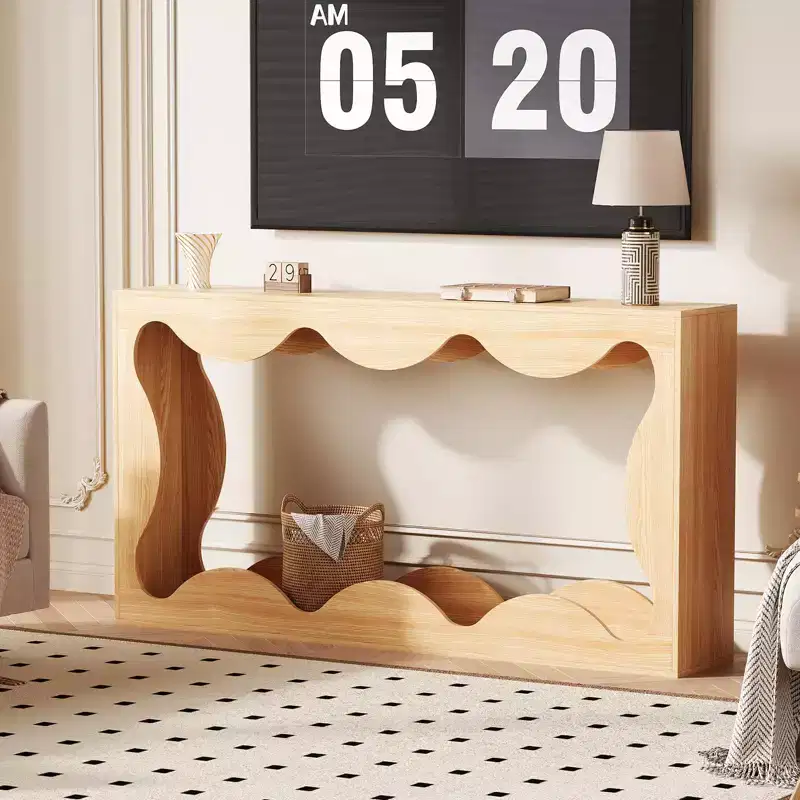 63 Inches Farmhouse Entryway Table,Console Table with Storage,Sofa Table Behind Couch,Narrow Entry Table for Living Room,Hallway, Entrance,Foyer