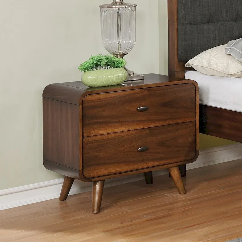 Dark Walnut 2-drawer Nightstand