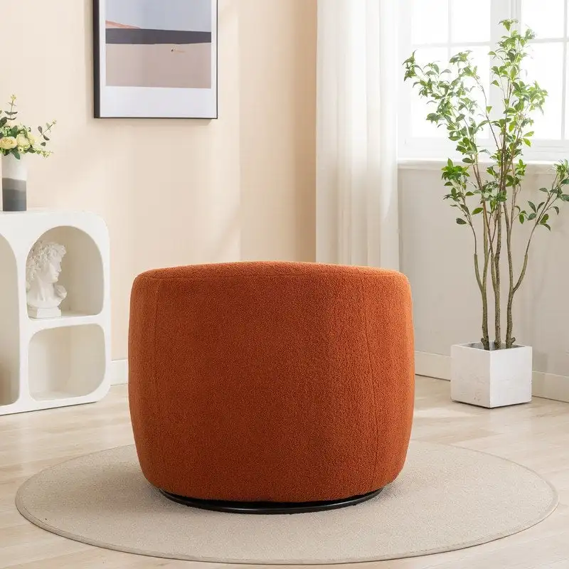 SEYNAR Modern Glam Upholstered 360 Degree Swivel Accent Armchair