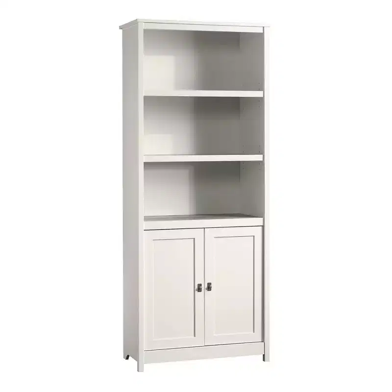 71" Cottage Road Library with Doors Soft White