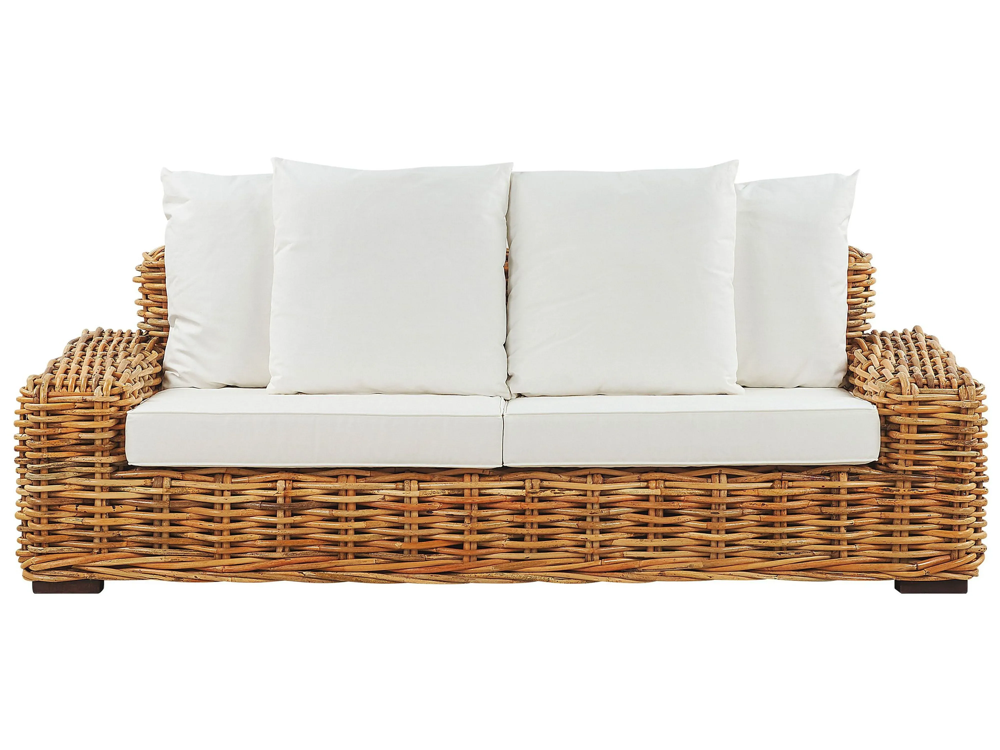 Divano da giardino 3 posti Rattan Naturale