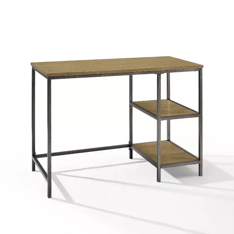 HomeStock 12.5 in.H Brown Color Birch Wood Computer Desks with All Purpose Drawer