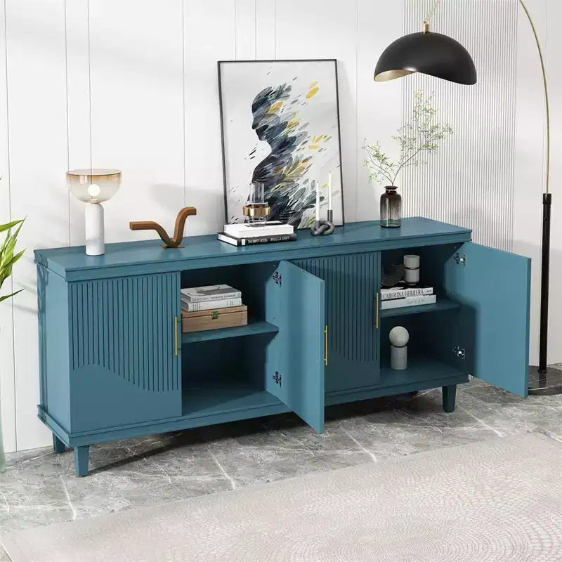 70.07'' 4-Door Cabinet, Sideboard Buffet, Modern Buffet Storage Cabinet, 330lbs Load Capacity Storage Cabinet For Living Room,Kitchen,Bedroom,Hallway