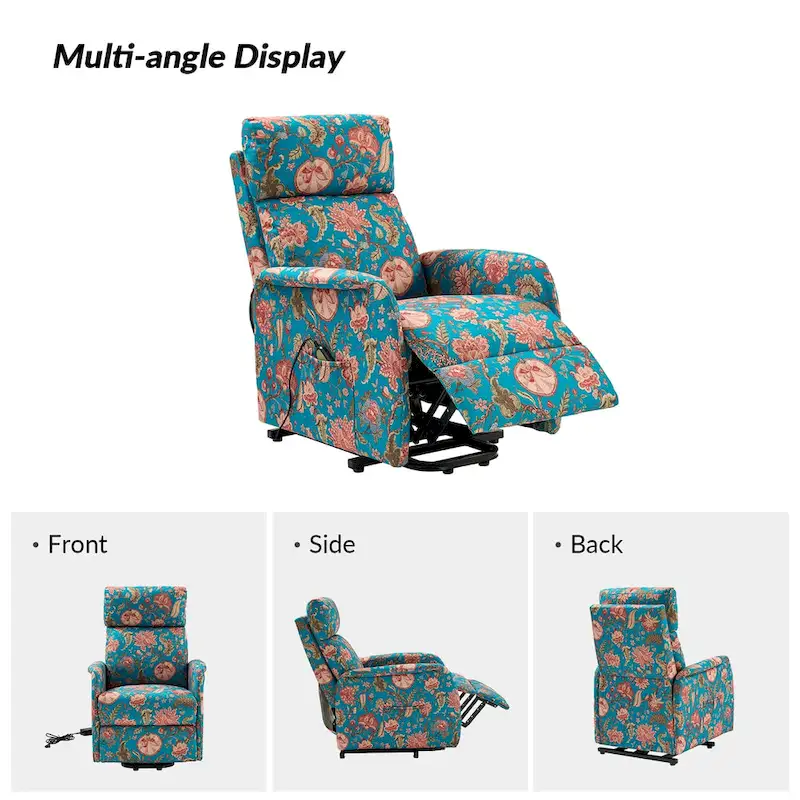 Elisa Power Remote Lift Assist Recliner with Metal Base