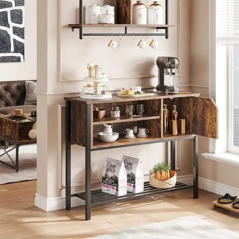 Coffee Bar with Storage Buffet Cabinet Kitchen Sideboard - 13.8D x 41.7W x 33H