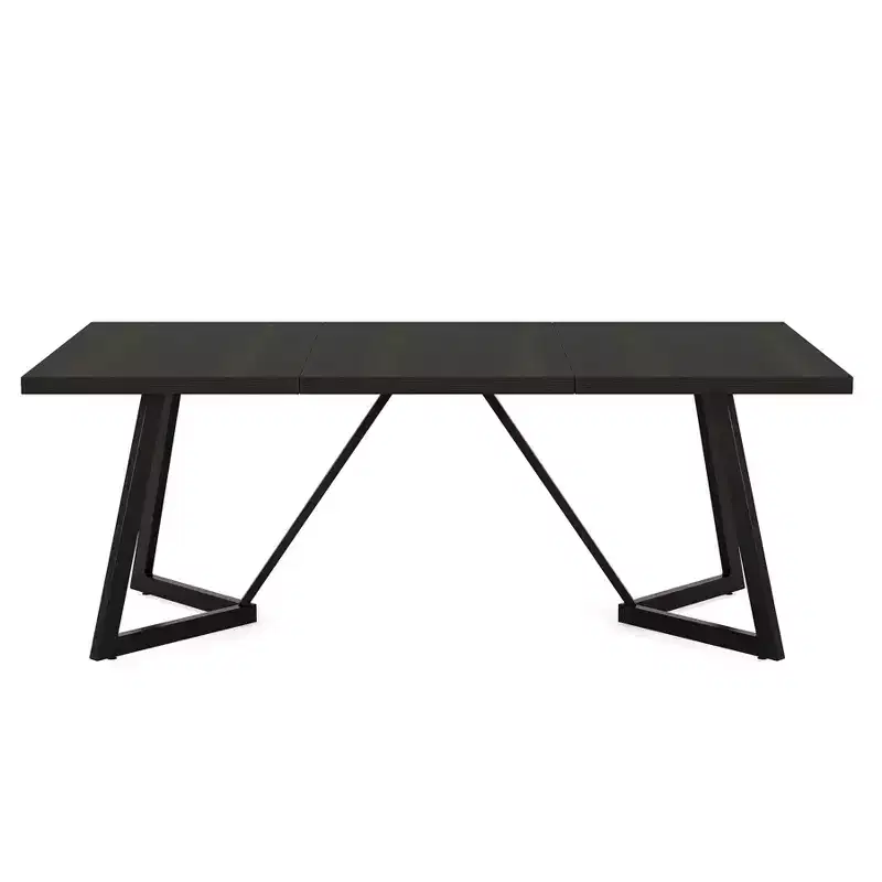 Lantine 70.87-Inch Large Dining Table for 4-6, Modern Rectangular Dining Room Table with Metal Frame