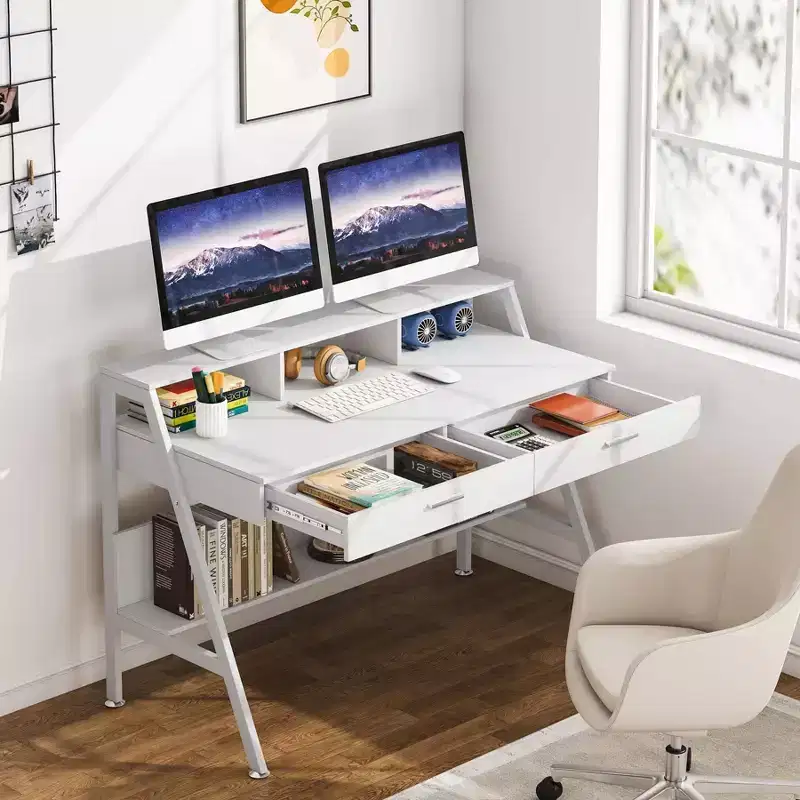 47" Modern Computer Desk White