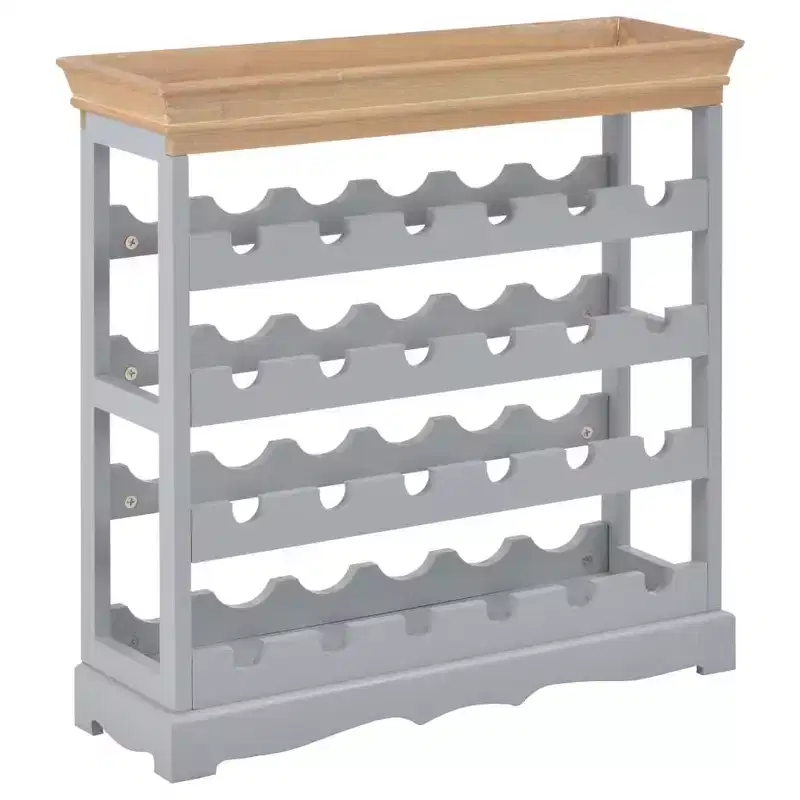 vidaXL Wine Rack Wine Bottle Holder with Top Tray Floor Wine Cabinet Organizer, Engineered Wood