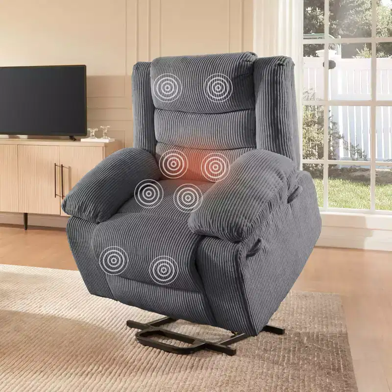 Massage Recliners for Elderly, Power Lift Recliner Chair with Heat and Vibration for Living Room