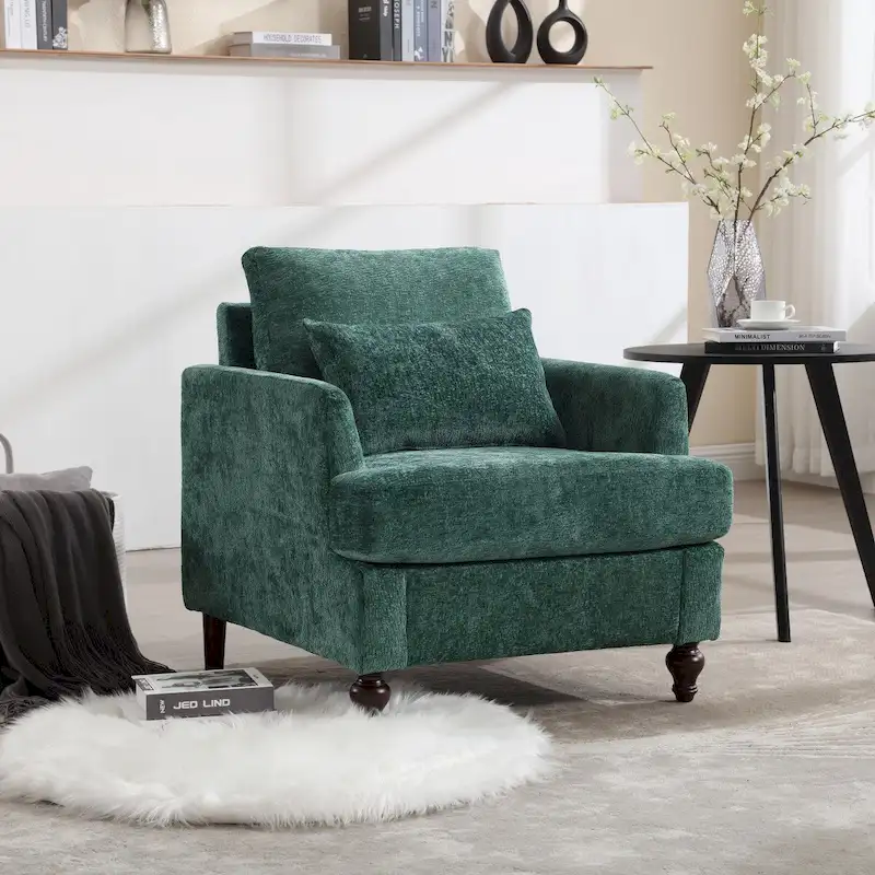 Wooden Frame Armchair, Modern Accent Chair Lounge Chair