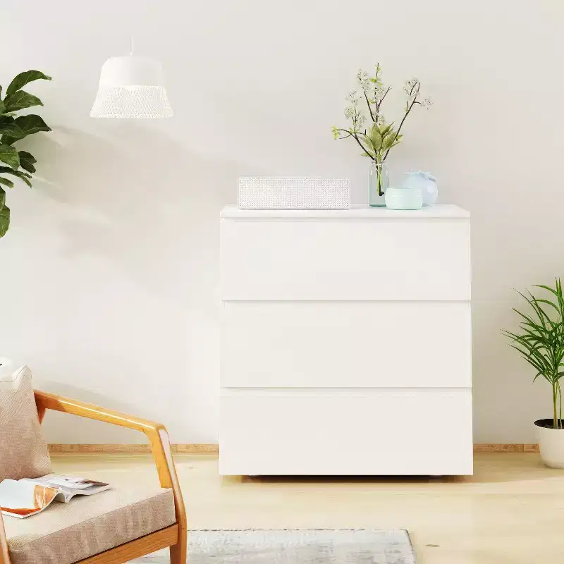 Three Drawer Chest of Drawers Modern Dresser for Bedroom