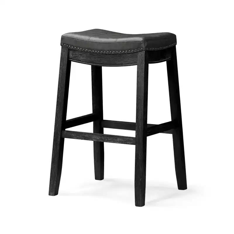 Maven Lane Sophia Backless Bar Stool With Faux Leather 31