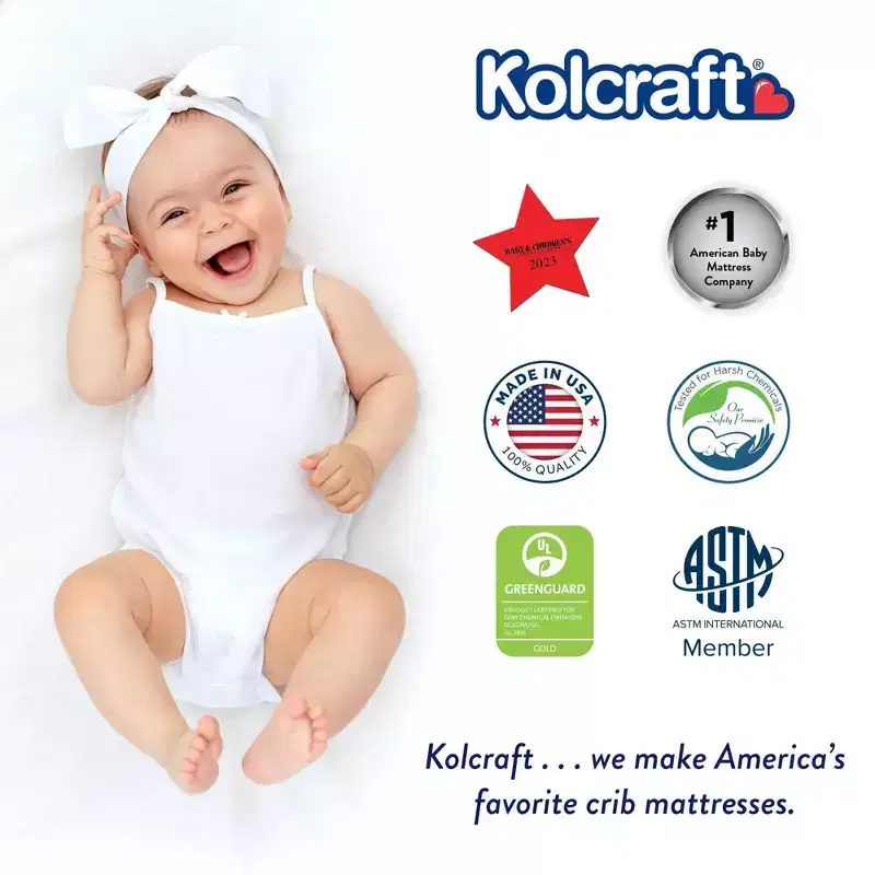 Mini Waterproof Crib Mattress - 38"x24": Ultra Firm, Hypoallergenic, Polyester Foam, 3.6 lbs