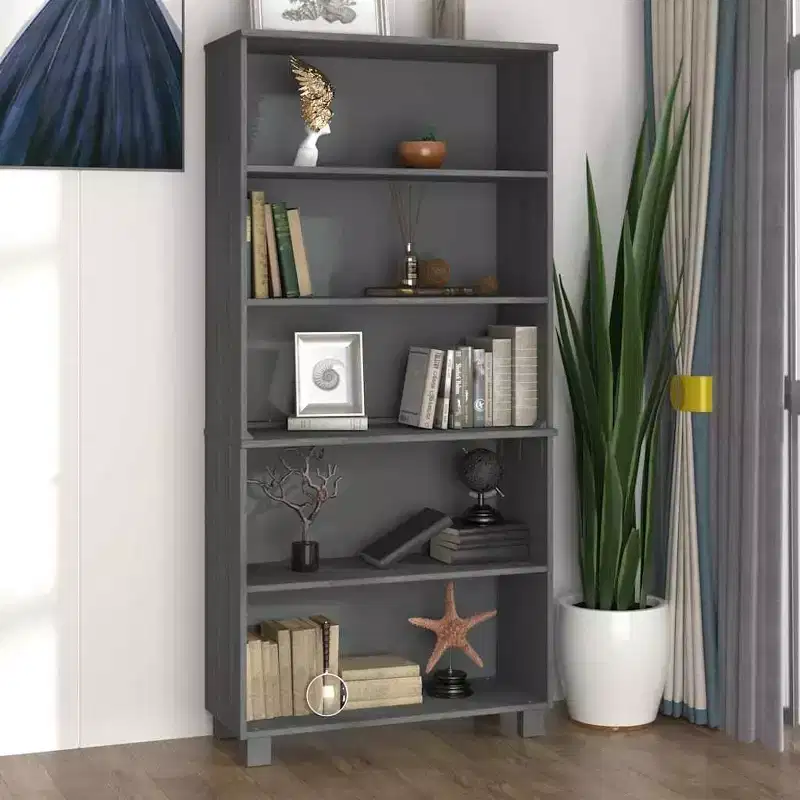 vidaXL Highboard Set of 2 Solid pine wood, MDF Large Highboard
