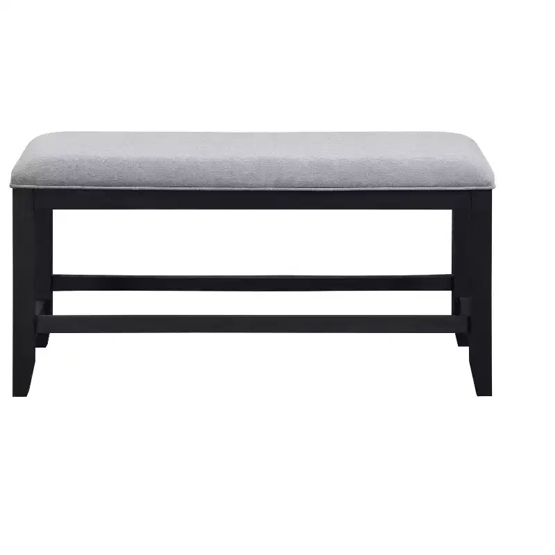 Modern Upholstered Fabric Hardwood Counter Bench