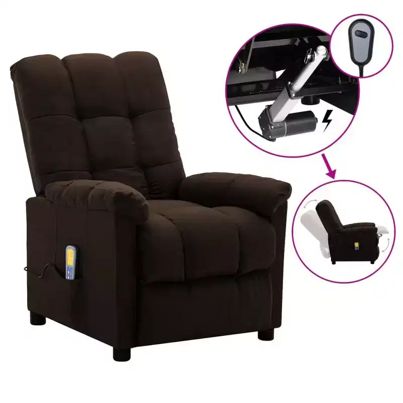 vidaXL Electric Massage Chair Dark grey
