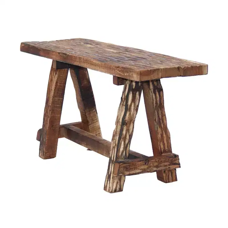 Royal Hampton Wooden Garden Patio Bench With Retro Etching