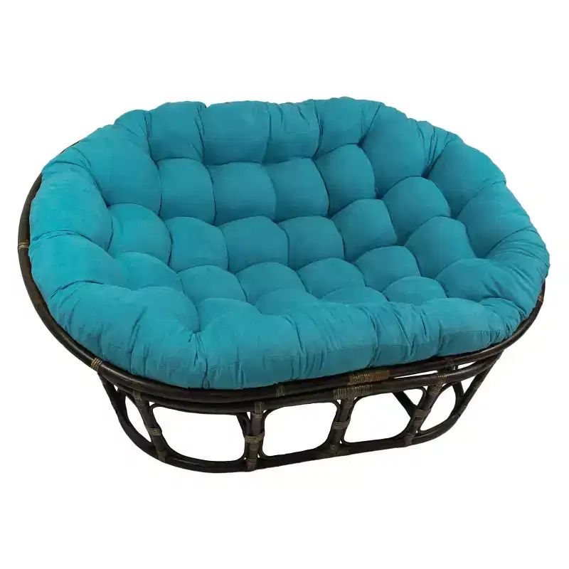 63x45 Double Papasan with Micro Suede Cushion - International Caravan