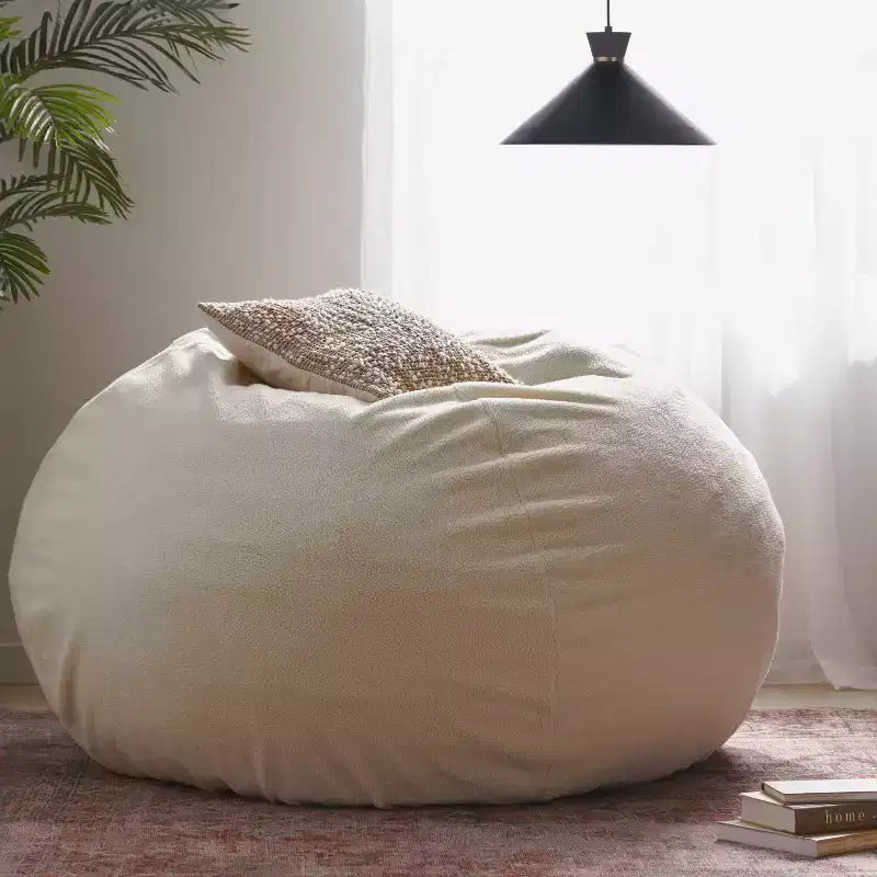 5' Newalla Modern Shearling Bean Bag - Christopher Knight Home
