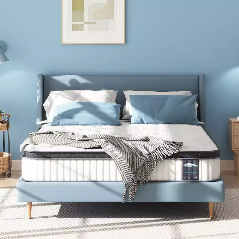 Serweet 10 Spring & Memory Foam Hybrid Mattress- Compatible with Platform Bed, Box Spring, or Slat Base