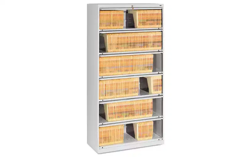 6-Shelf Steel Lateral File Cabinet End-Tab Legal Letter 36