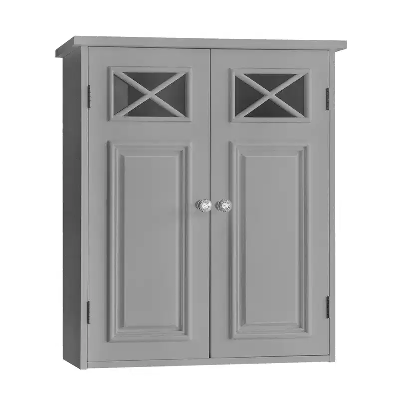 Removable Wall Storage Cabinet with Glass Doors