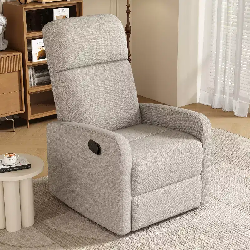 Contemporary Upholstered Recliner Chair with 3 Adjustable Backrest Angles