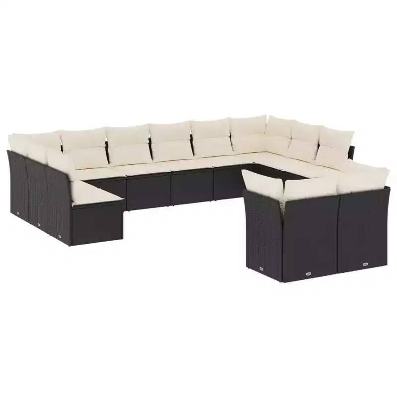 vidaXL Garden Sofa Set Poly Rattan Large Modular Garden Sofa Set