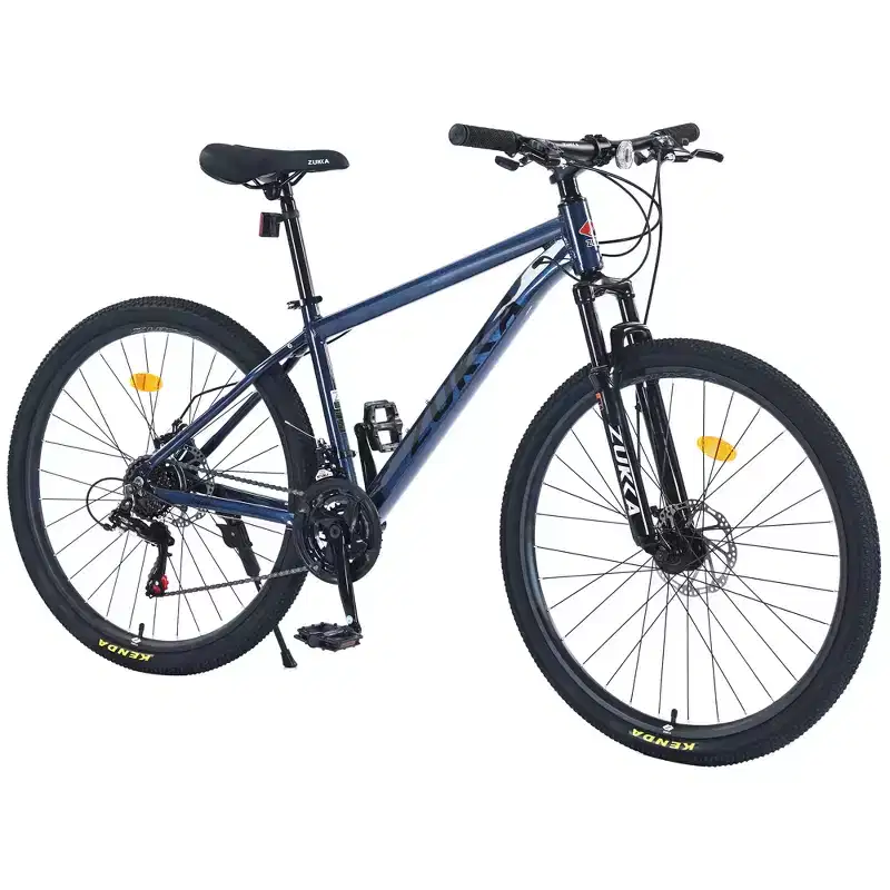 27.5Inch Mountain Bike, Aluminium Alloy Frame 21-Speed Trail Commuter City Mountain Bike With Double Disc Brakes And Suspension Fork For Women Men