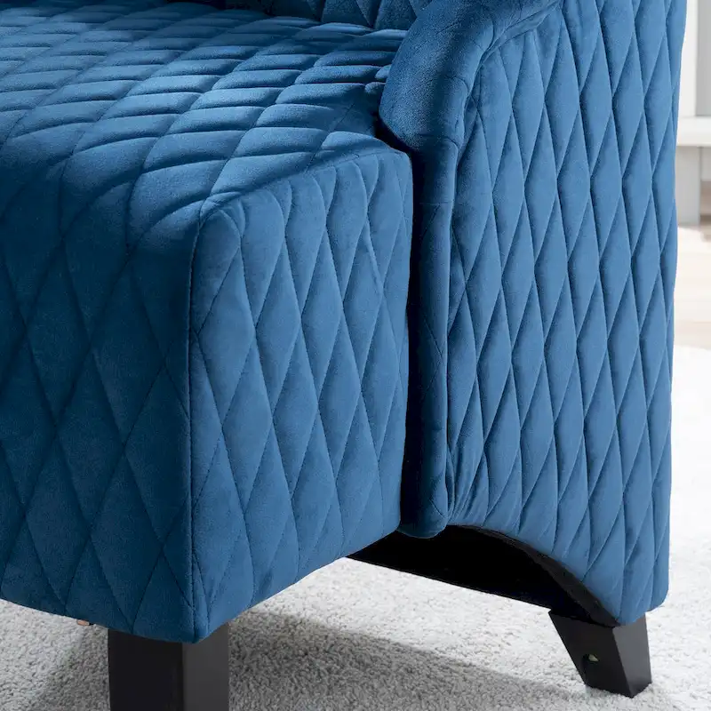 Christopher Knight Home - Evelyn High-Back Velvet Wingback Chair with Wooden Legs