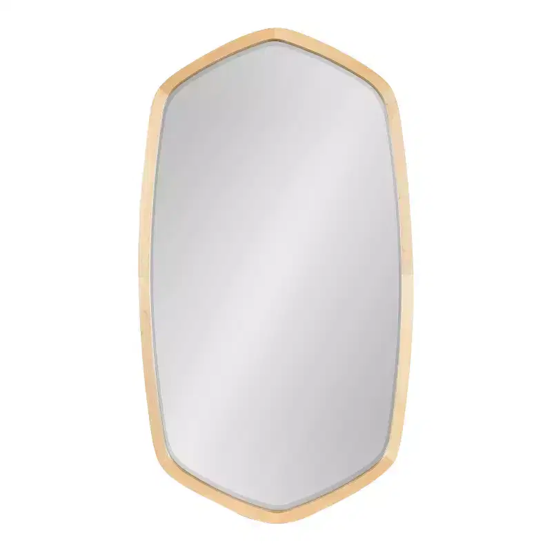 Kate and Laurel McLean Hexagon Framed Wall Mirror , 20x36, Natural