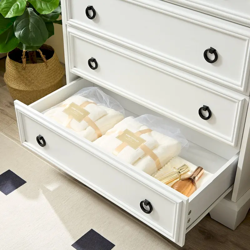 Modern 6 Drawer Cabinet Dresser Tall Chest of Drawers Closet