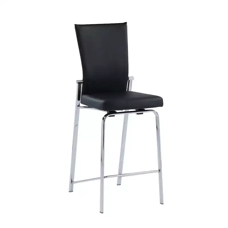 Chintaly Contemporary Motion Back Counter Stool with Chrome Frame
