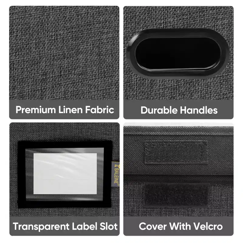 1PC/2PC Hanging File Box Folder Organizer - HOMLUX: Lid & Collapsible