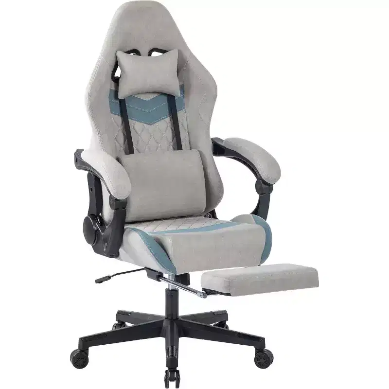 BALHAM TRADE-Computer Chair with Adjustable Lumbar Support Headrest Footrest Big and Tall Linkage Armrest