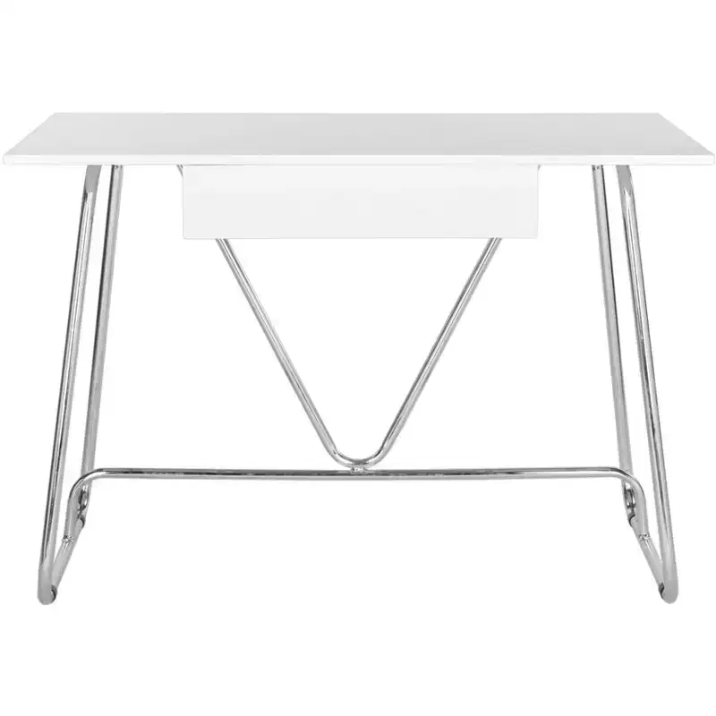 Molloy Desk - FOX2212 - White/Chrome - Safavieh Couture