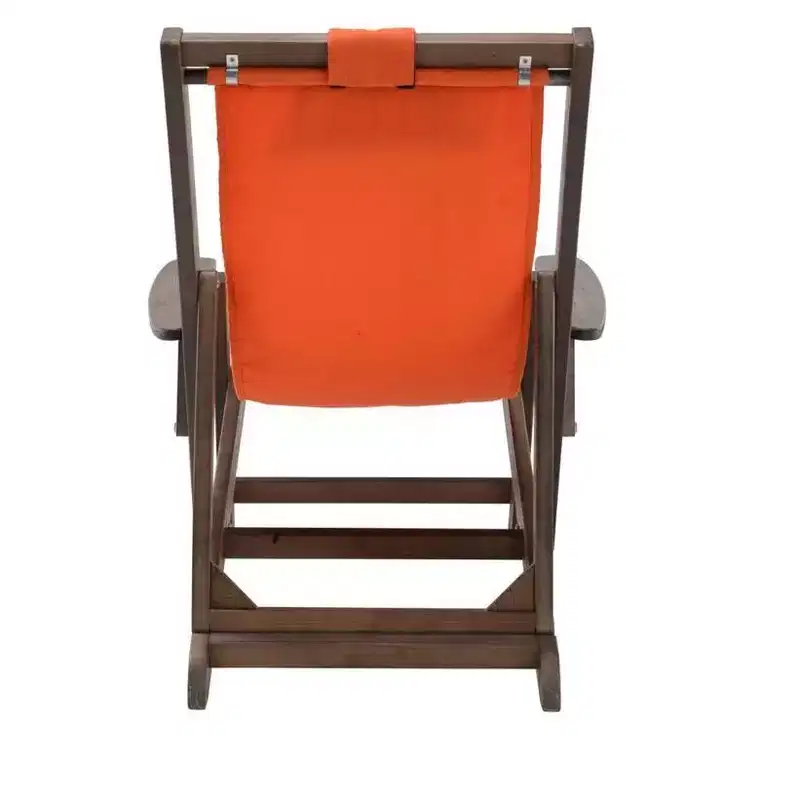 Jiallo Romantic Collection Canvas Sling Chairs with Cup and Wine Holder and end table