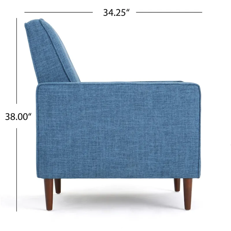 Mervynn Mid-Century Modern Button Tufted Fabric Recliner by Christopher Knight Home