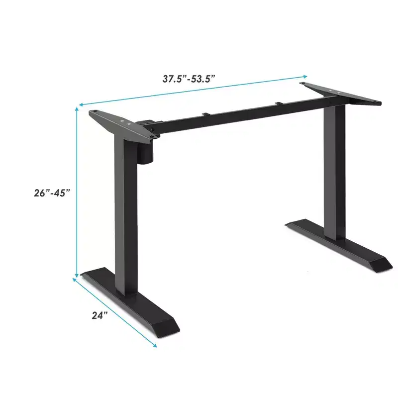 Electric Sit to Stand Adjustable Desk Frame w/ Button Controller Black/White