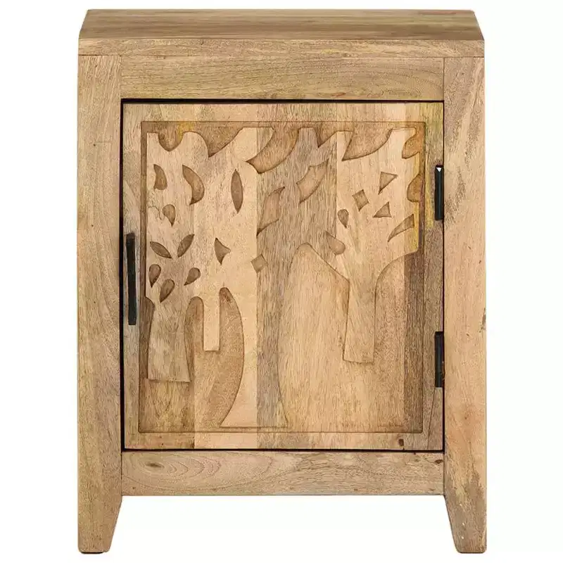 vidaXL Bedside Cabinet 15.7x11.8x19.7 Solid Mango Wood