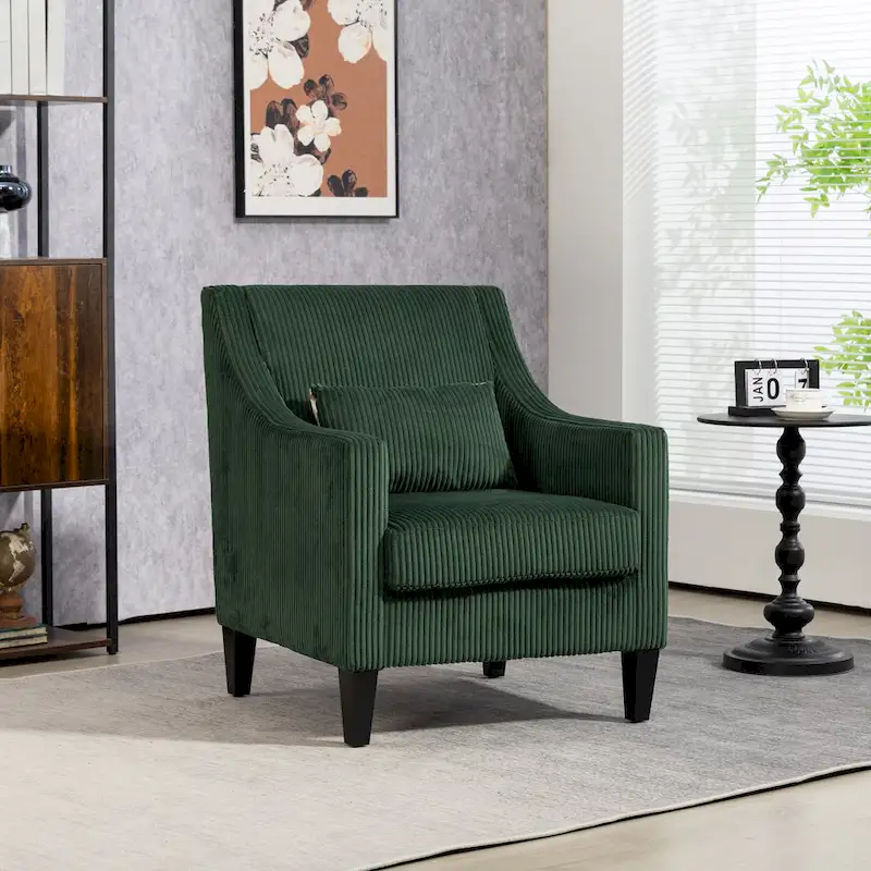 Emerald 26.77 Upholstered Arm Chair with Scooped Arms