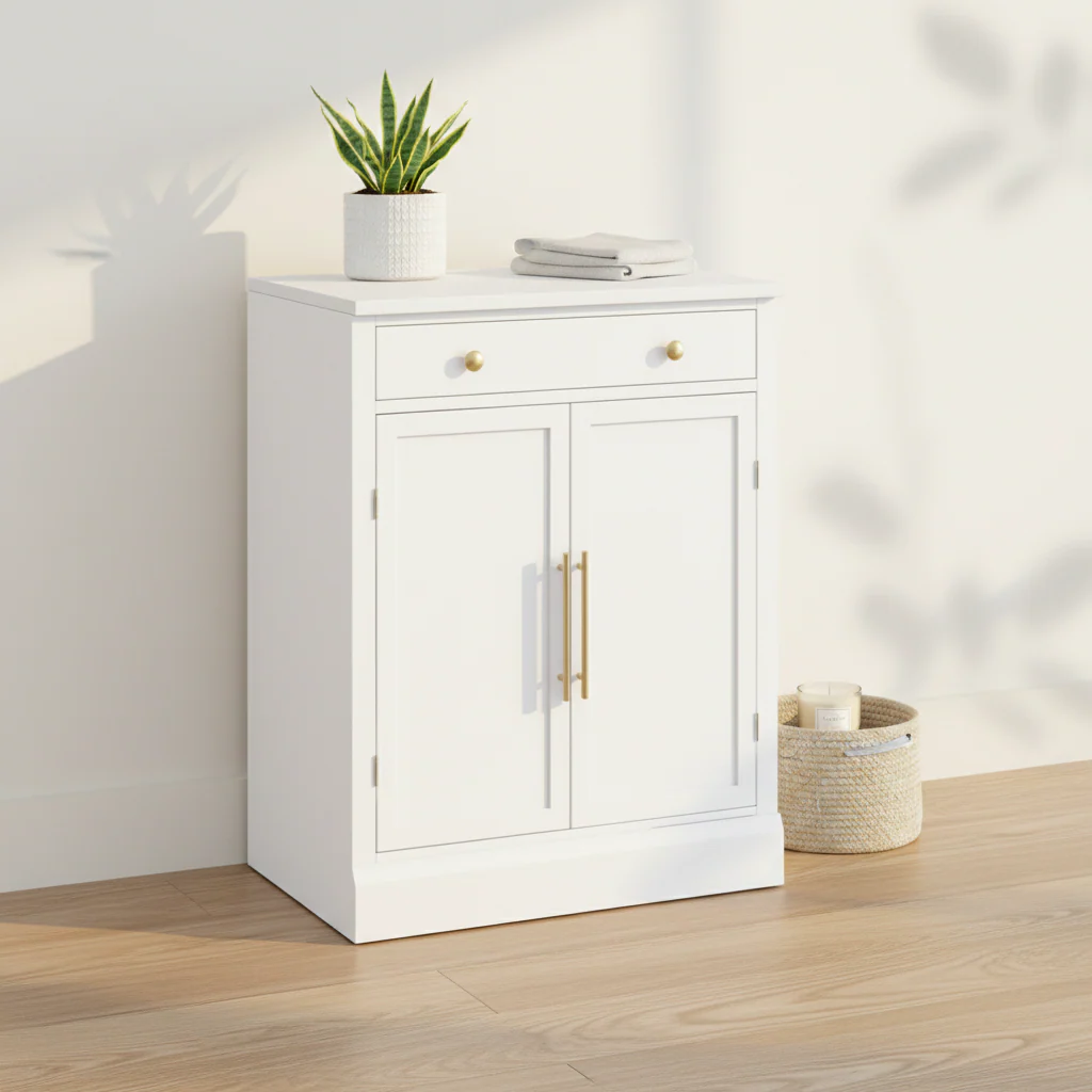 Kitchen Storage Cabinet with Drawer and Adjustable Shelves
