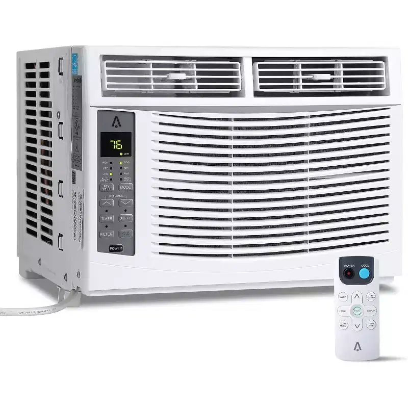 Acekool 6,000 BTU Window Air Conditioner, Smart Wi-Fi AC with Remote, Quiet Cooling for Rooms up to 250 Sq Ft