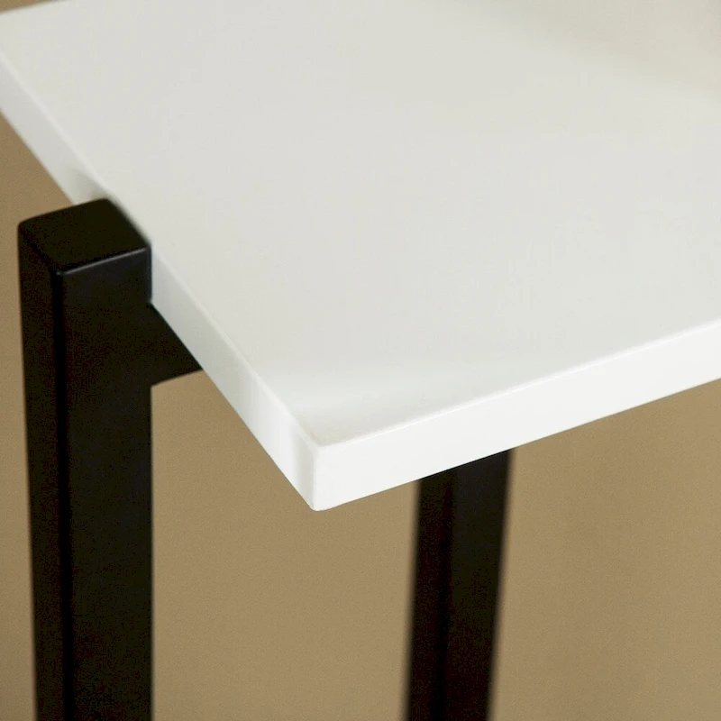 SEI Furniture Hedley Black w/ White Contemporary Narrow Console Table