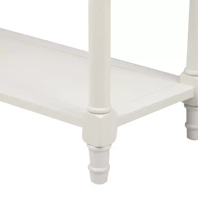 Console Table with Two Drawers and Bottom Shelf