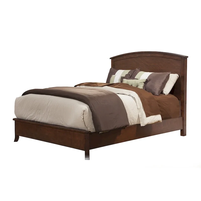 Wood Panel Bed with Headboard – Queen, King, California King