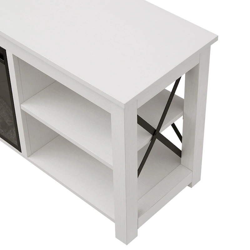 Sawyer TV Stand with Log Fireplace Insert