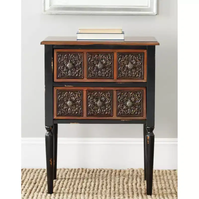 Kenneth Chairside Chest - AMH4052A - Dark Brown - Safavieh Couture