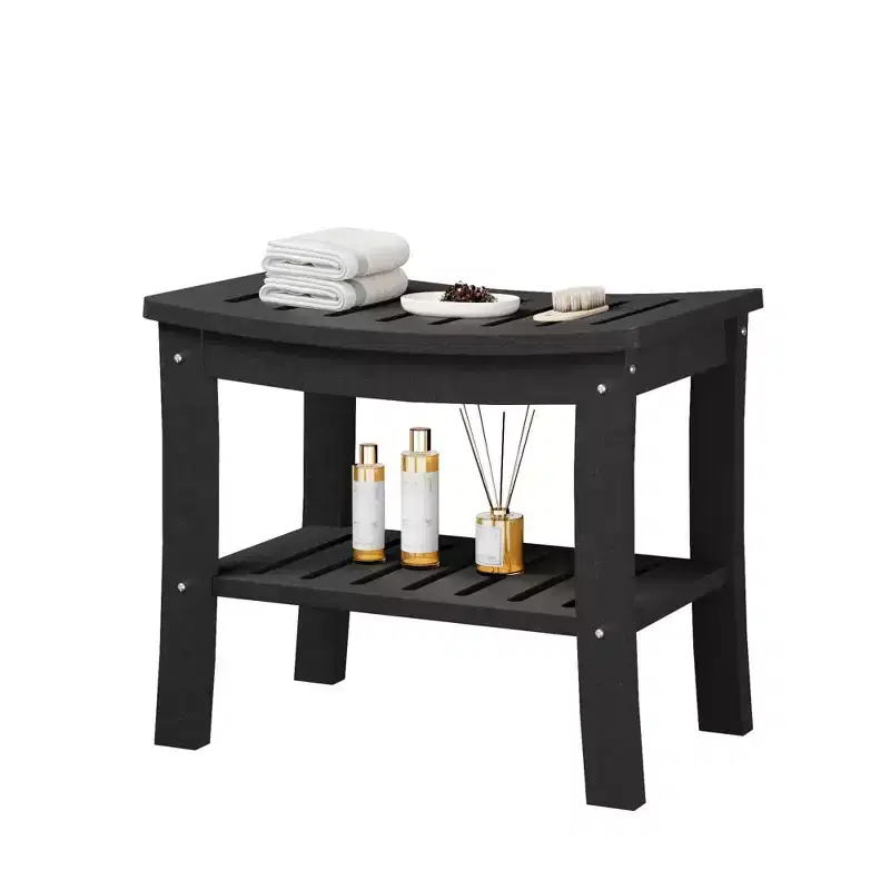 Showers Bench with Storage Shelf for Inside Shower, Waterproof Showers Stool/Chair for Bathroom